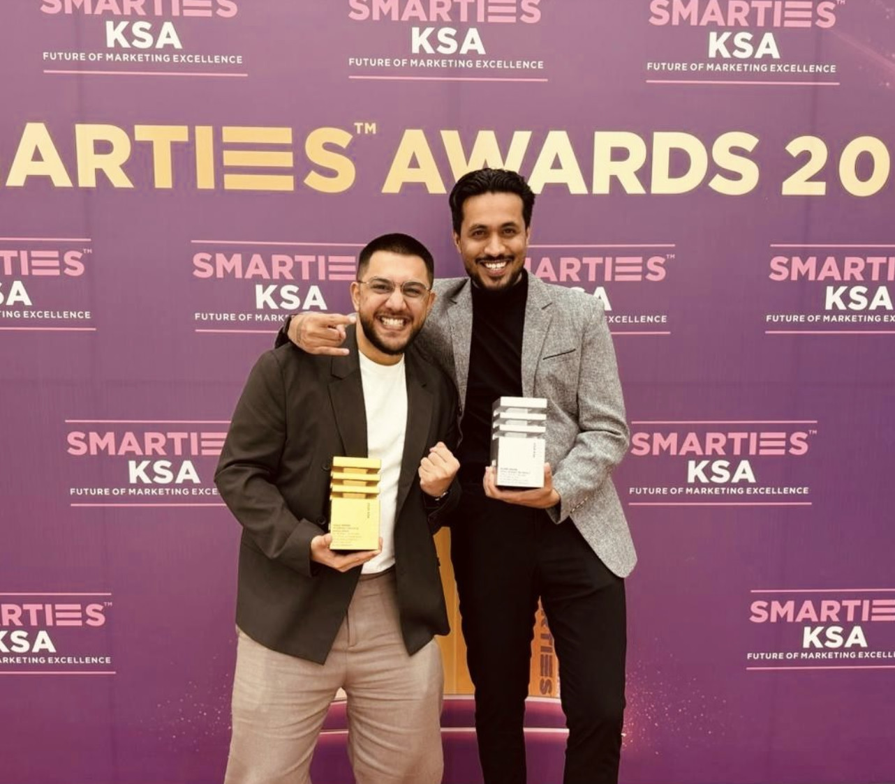 Ali Asif accepting Smarties Gold
